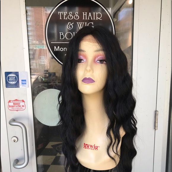 Wig Long Black Deep Wave Wig Long